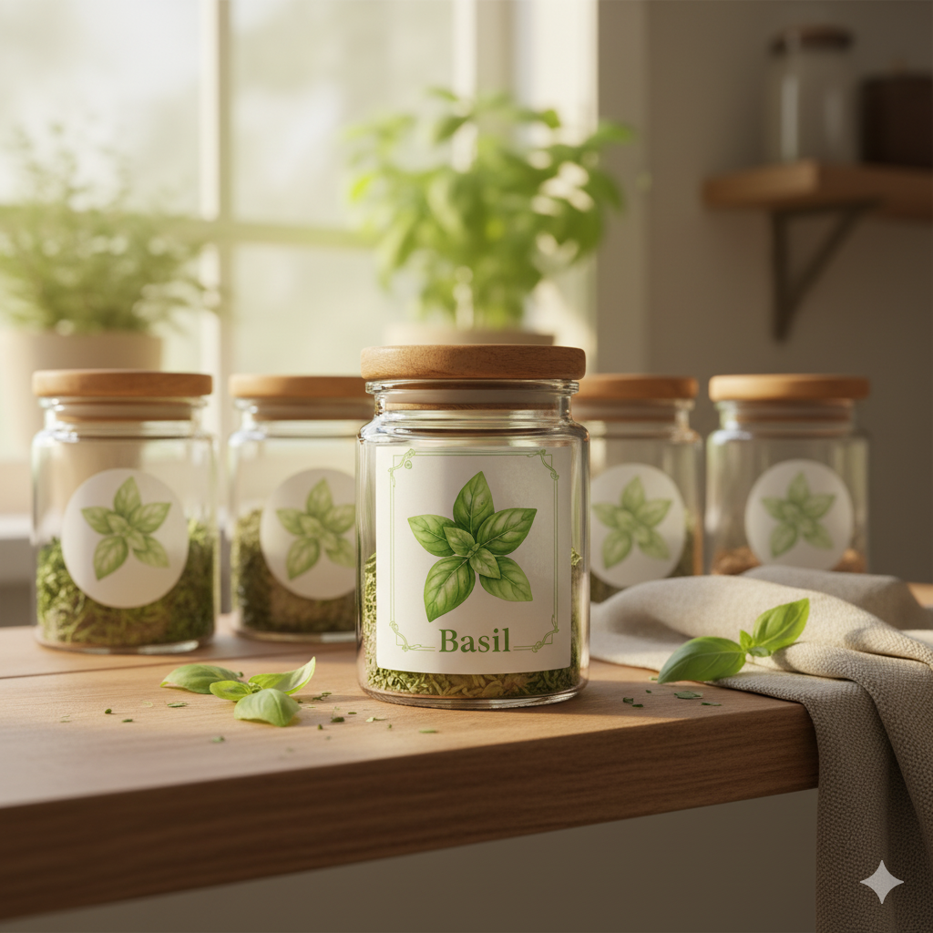 Country Green Spice Jar Labels | Zero Waste Printable PDF – Green Kitchen Essentials - GreenKitchenEssentials