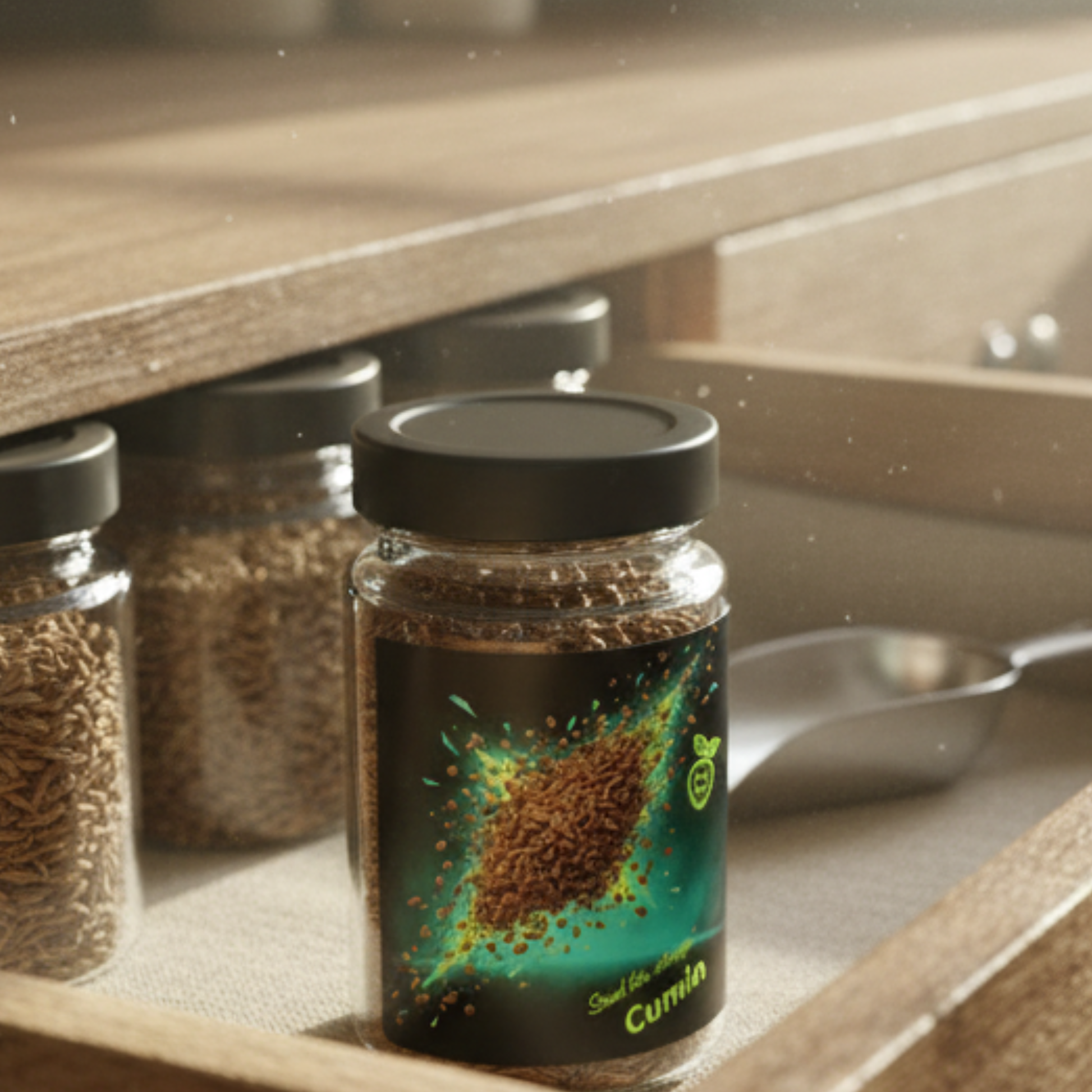 Neon Eco-Pop Spice Jar Labels – Zero Waste Glow-Up Edition - GreenKitchenEssentials