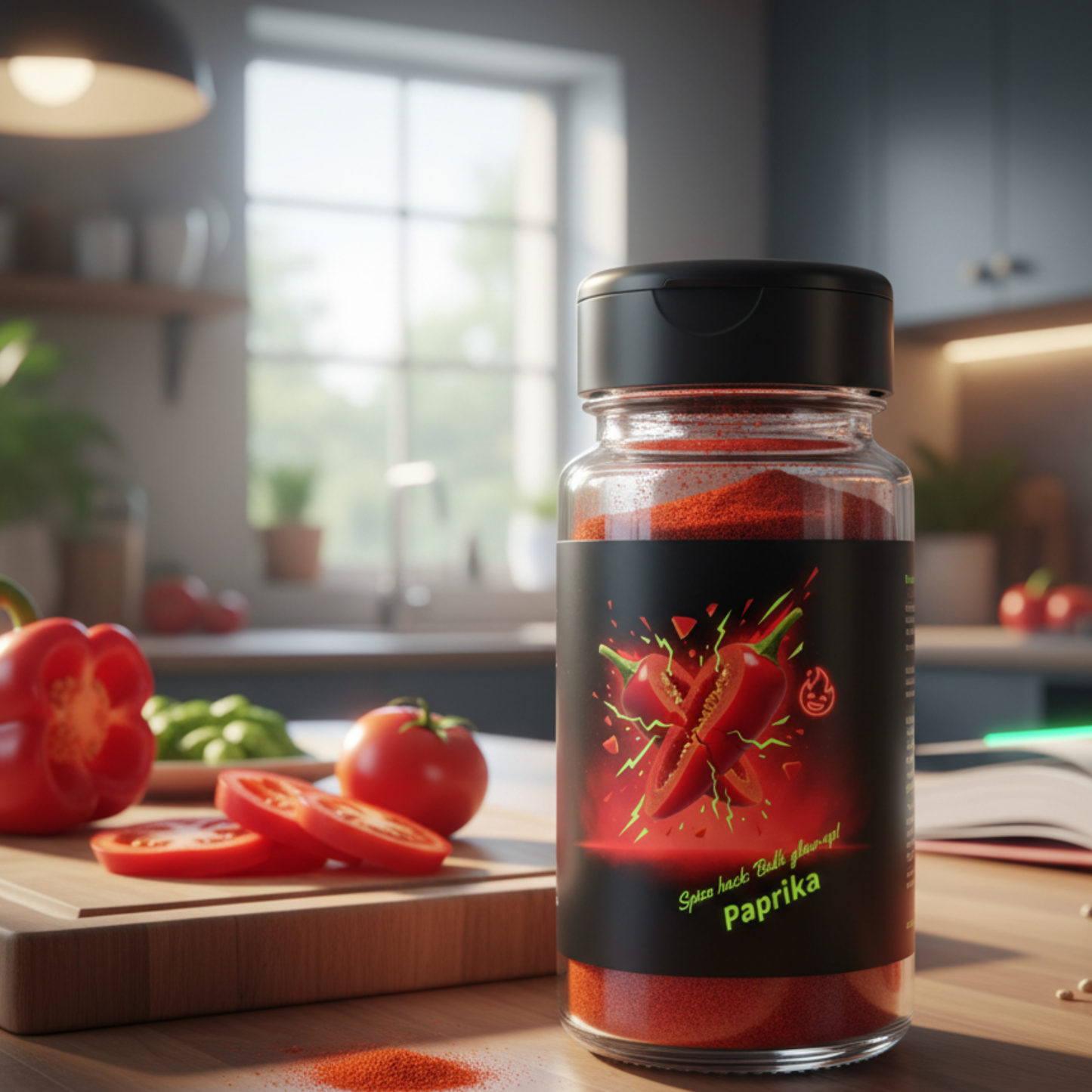 Neon Eco-Pop Spice Jar Labels – Zero Waste Glow-Up Edition - GreenKitchenEssentials