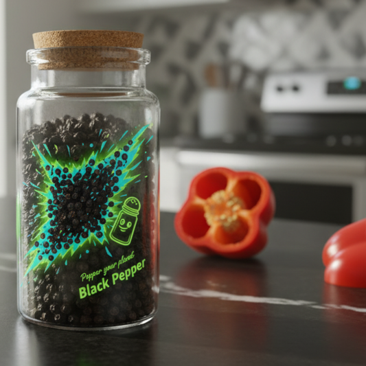 Neon Eco-Pop Spice Jar Labels – Zero Waste Glow-Up Edition - GreenKitchenEssentials
