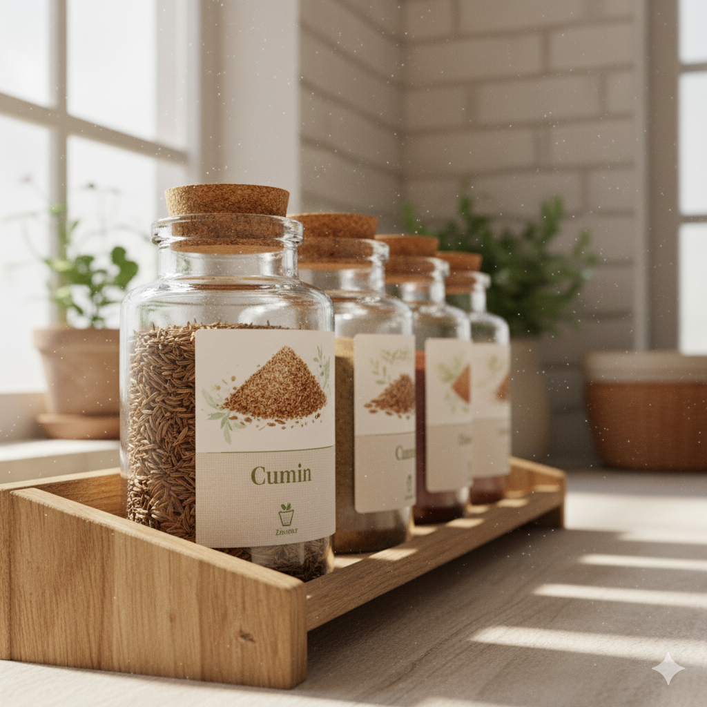 Country Green Spice Jar Labels | Zero Waste Printable PDF – Green Kitchen Essentials - GreenKitchenEssentials