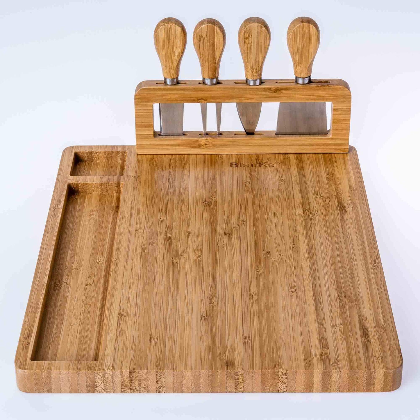Bamboo Cheese Board and Knife Set | Sustainable Charcuterie - GreenKitchenEssentials