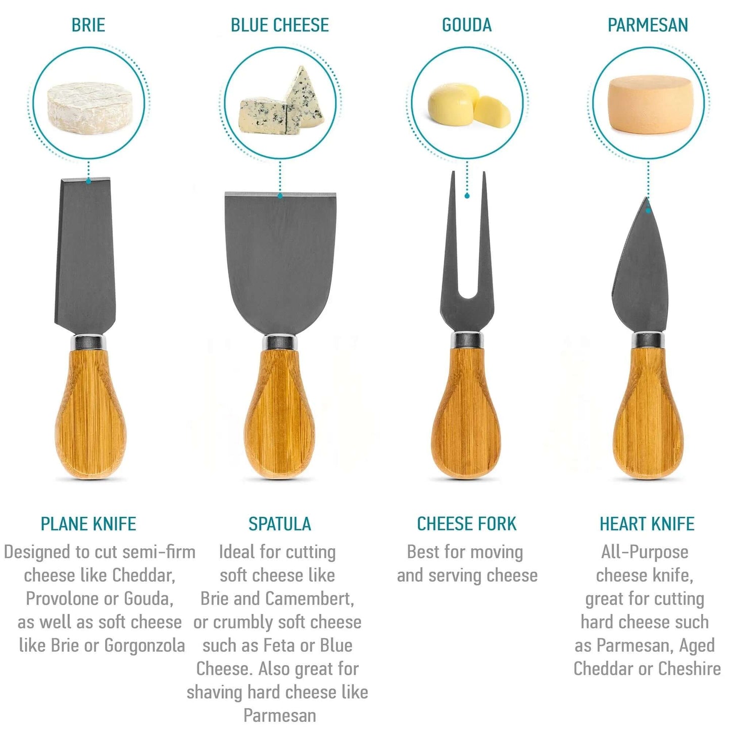 Bamboo Cheese Board and Knife Set | Sustainable Charcuterie - GreenKitchenEssentials