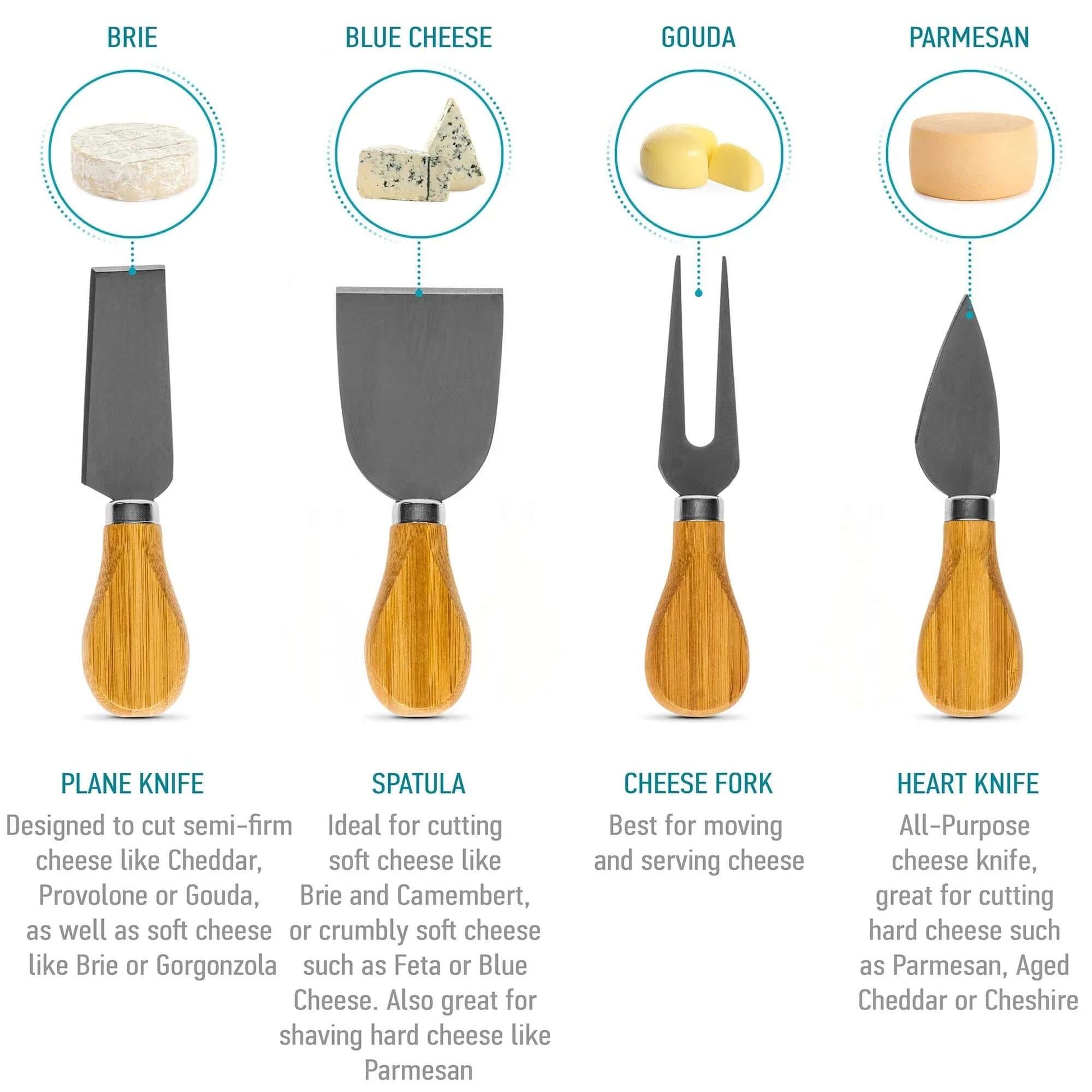 Bamboo Cheese Board and Knife Set | Sustainable Charcuterie - GreenKitchenEssentials
