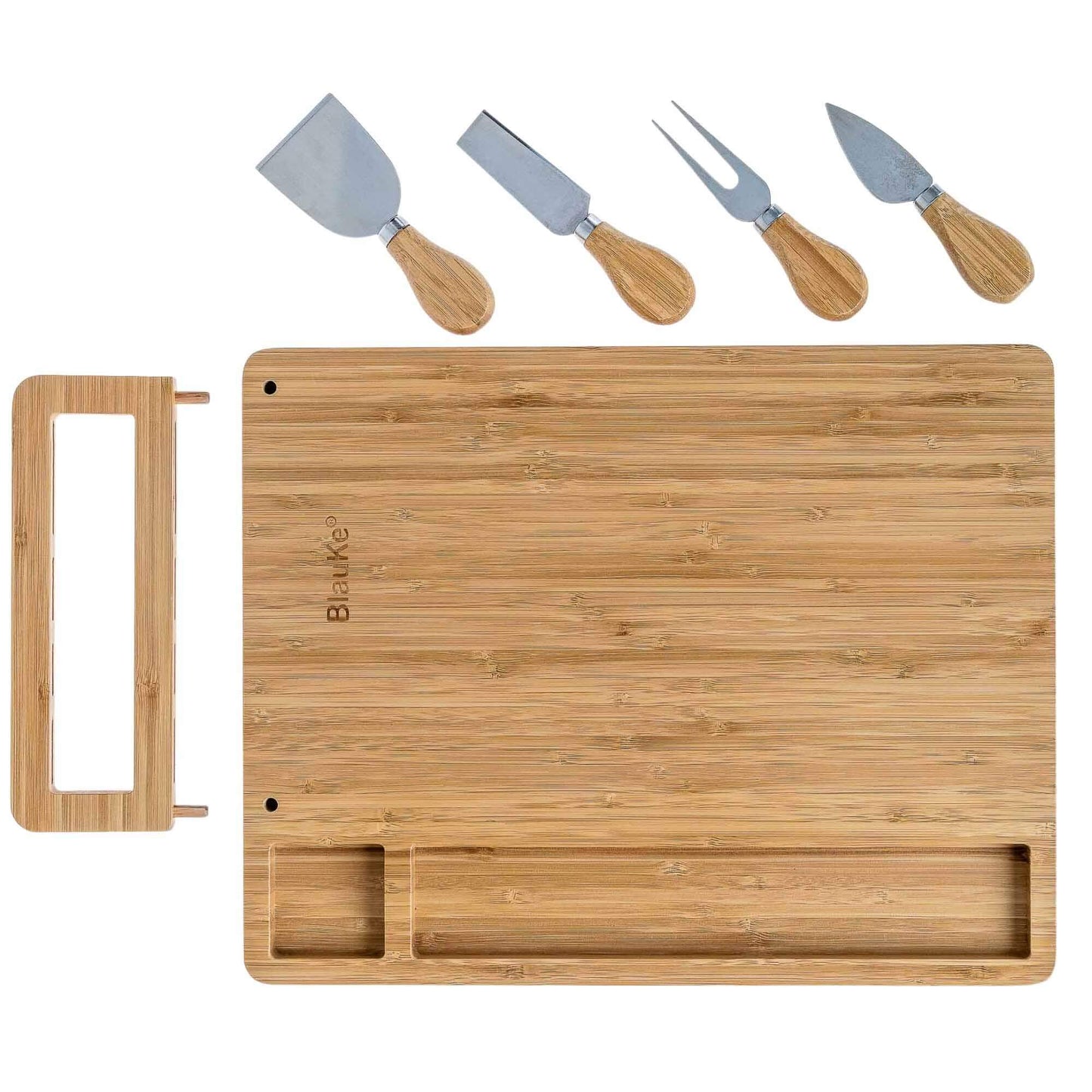 Bamboo Cheese Board and Knife Set | Sustainable Charcuterie - GreenKitchenEssentials